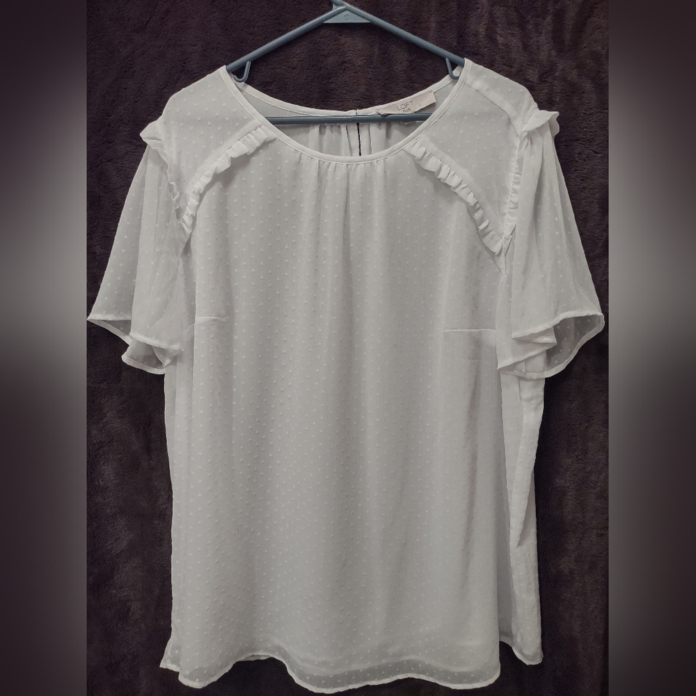 Loft Plus Women's White Blouse
